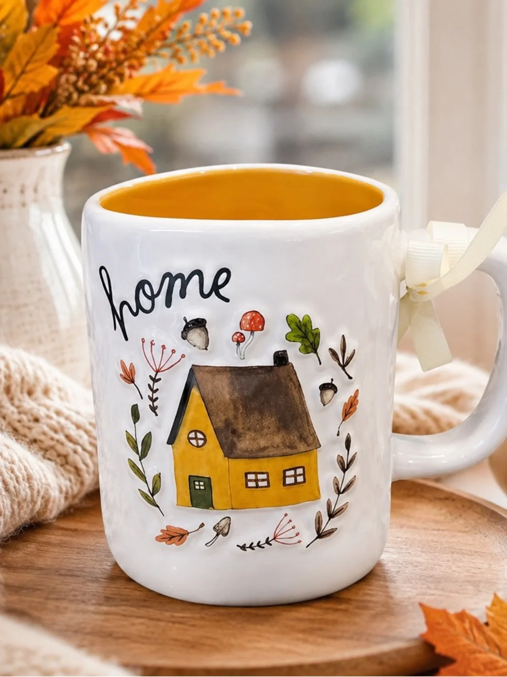 NEW Rae Dunn “Home” Autumn Cottage Mug | Fall Coffee Cup | Cozy Fall Kitchen Dec